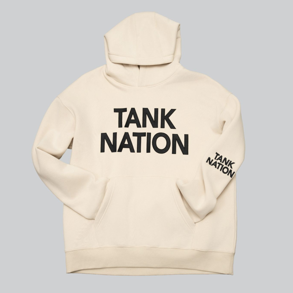 CLASSIC LOGO beige HOODIE – Tank Nation