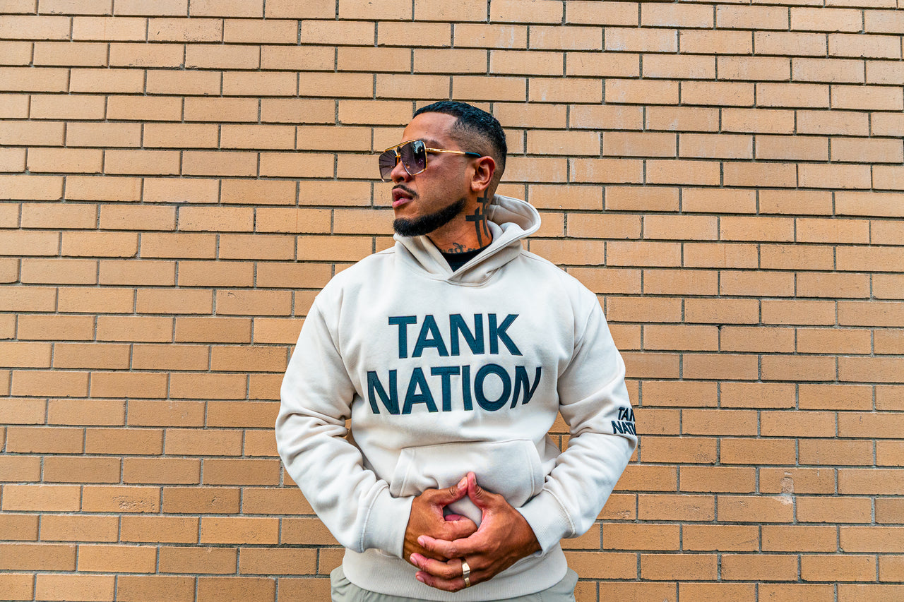 CLASSIC LOGO beige HOODIE
