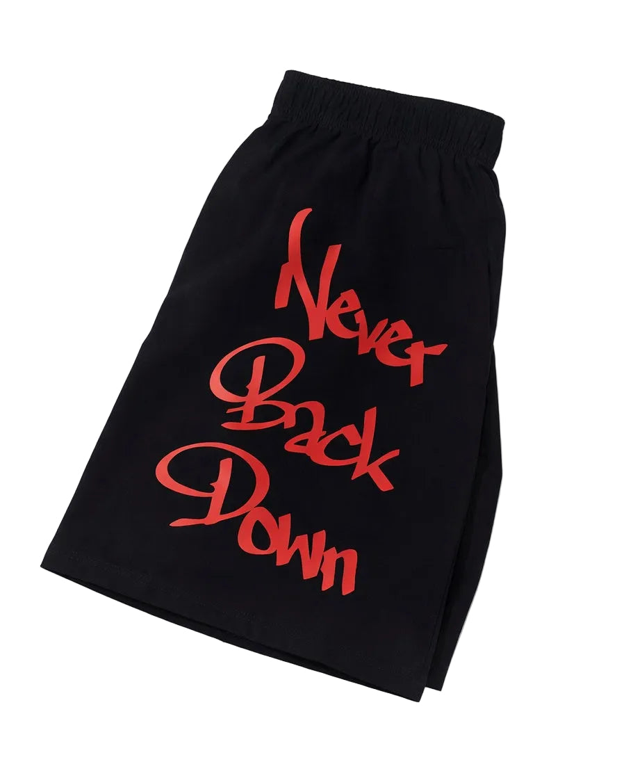 Street Logo Shorts Black n Red